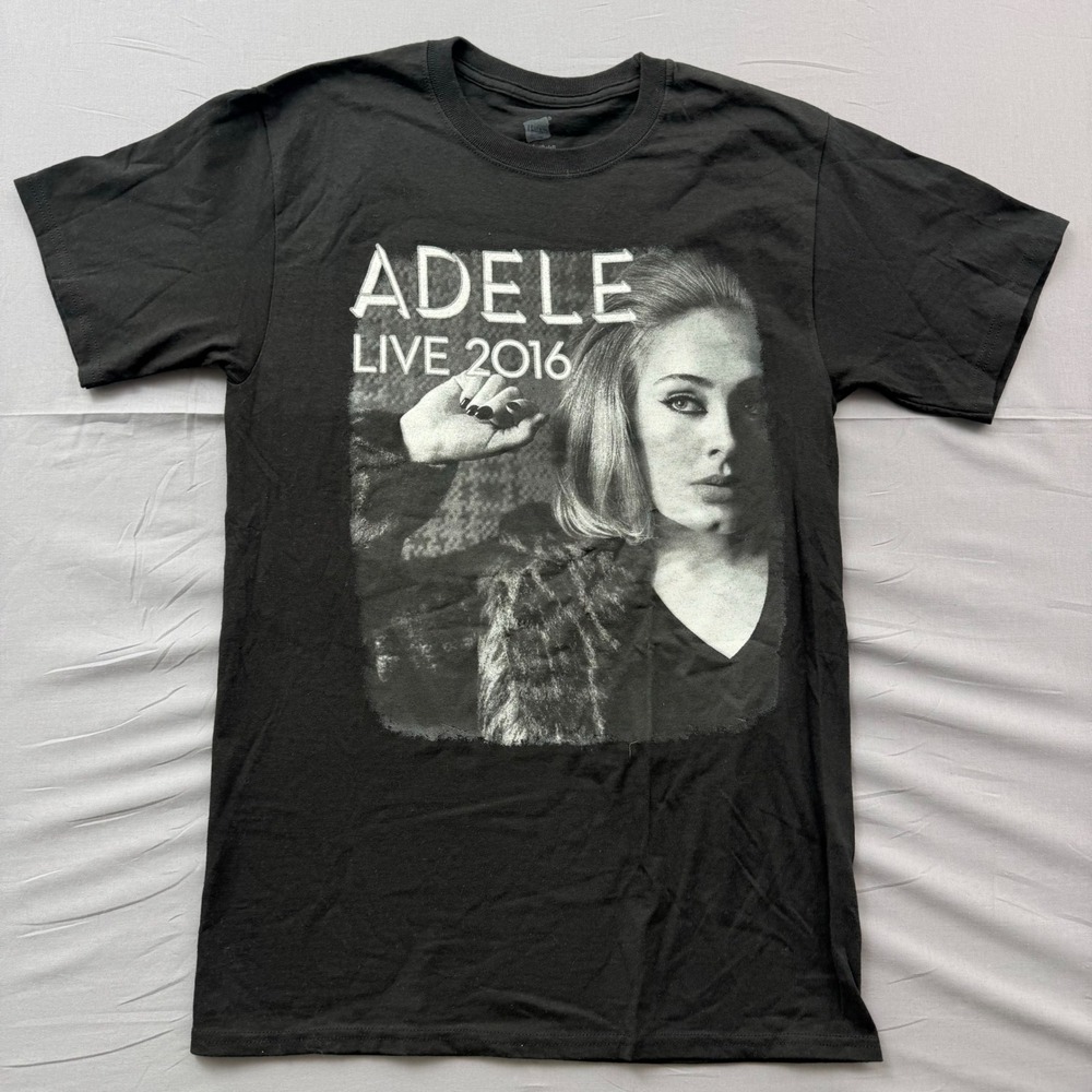 Adele Live‎ 2016 World Tour Concert T-Shirt Black Hanes S North American Dates